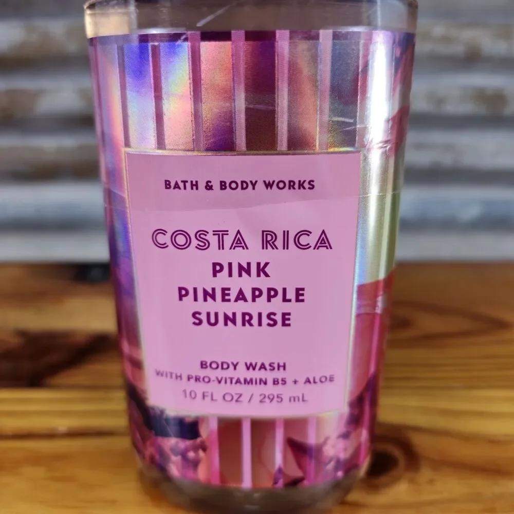 ALL NEW Pink Pineapple Sunrise COSTA RICA Body Wash Gel 10 oz Bath & Body Works